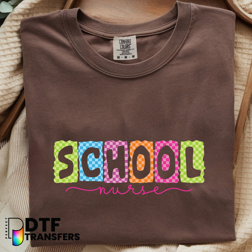 School Nurse Script Text – School Nurse DTF Transfer