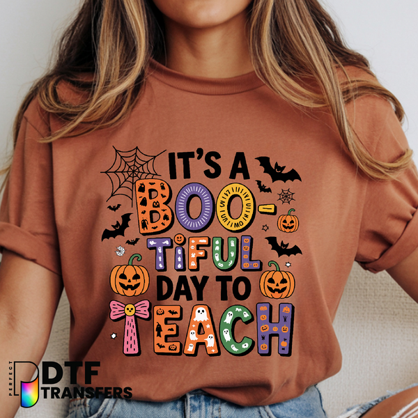 It's a Bootiful Day to Teach – Halloween Teacher DTF Transfer