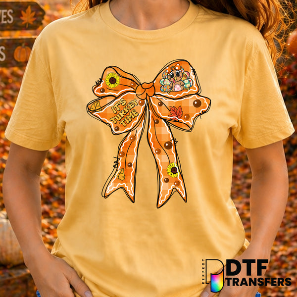 It's Turkey Time – Thanksgiving DTF Transfer