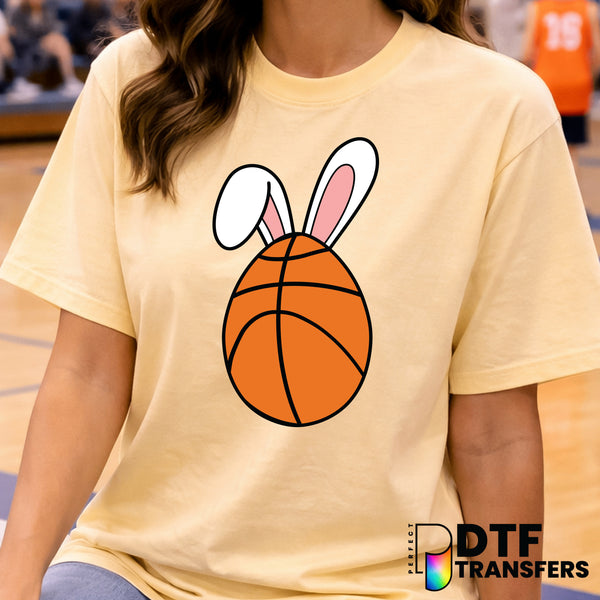 Easter Basketball Bunny – Basketball DTF Transfer