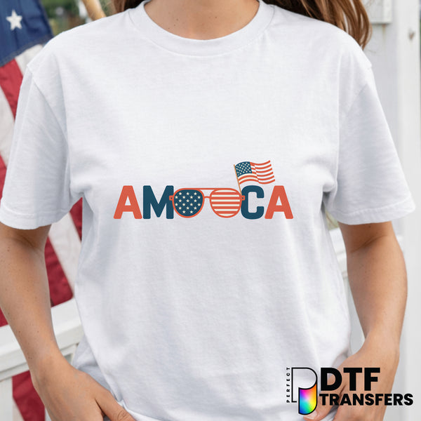 American Flag Sunglasses – Fourth of July DTF Transfer