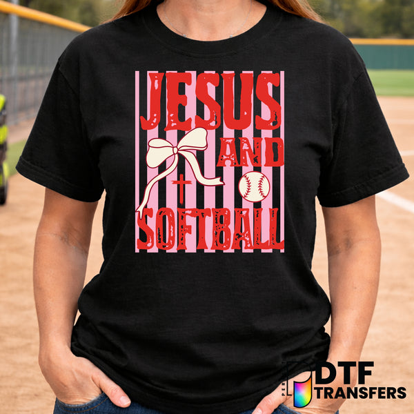 Jesus and Softball – Softball DTF Transfer