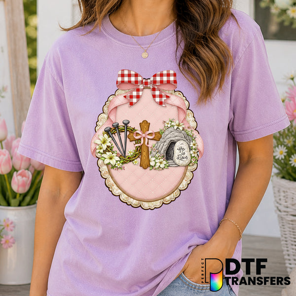 He is Risen – Easter DTF Transfer