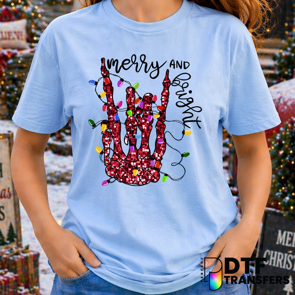 Merry and Bright – Christmas DTF Transfer