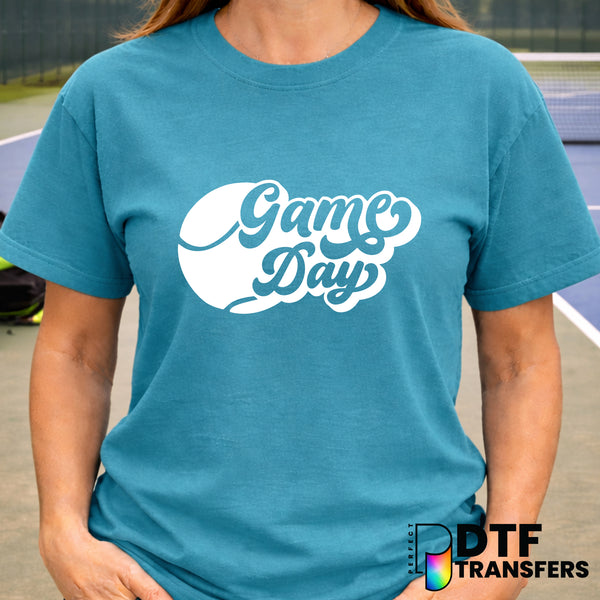 Game Day Retro Script Tennis – DTF Transfer
