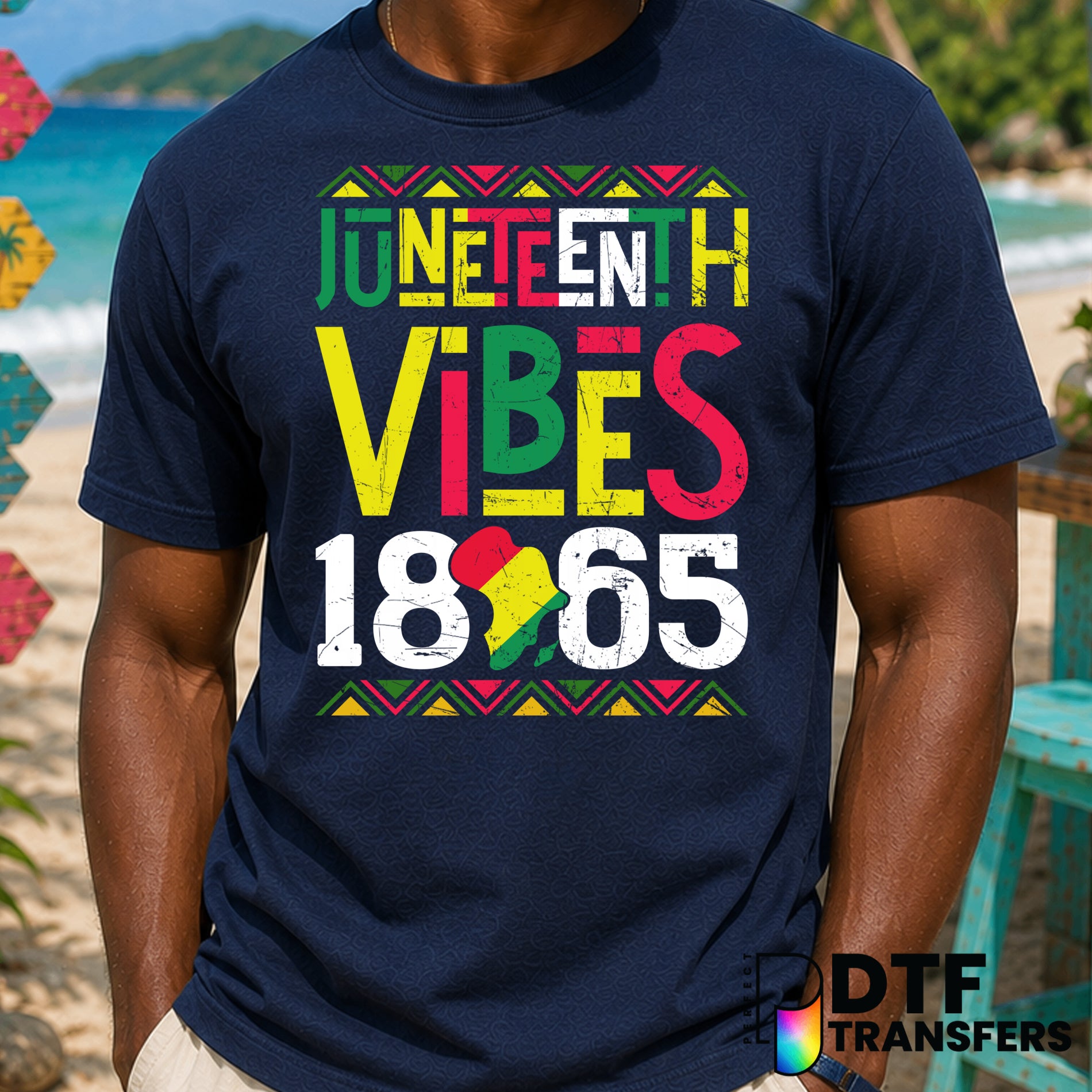 Juneteenth Vibes 1865 – Black History Month DTF Transfer