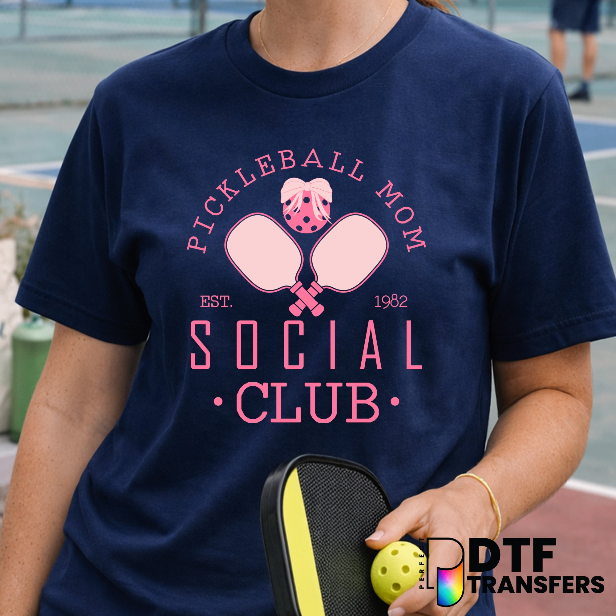 Pickleball Mom Social Club – Pickleball DTF Transfer