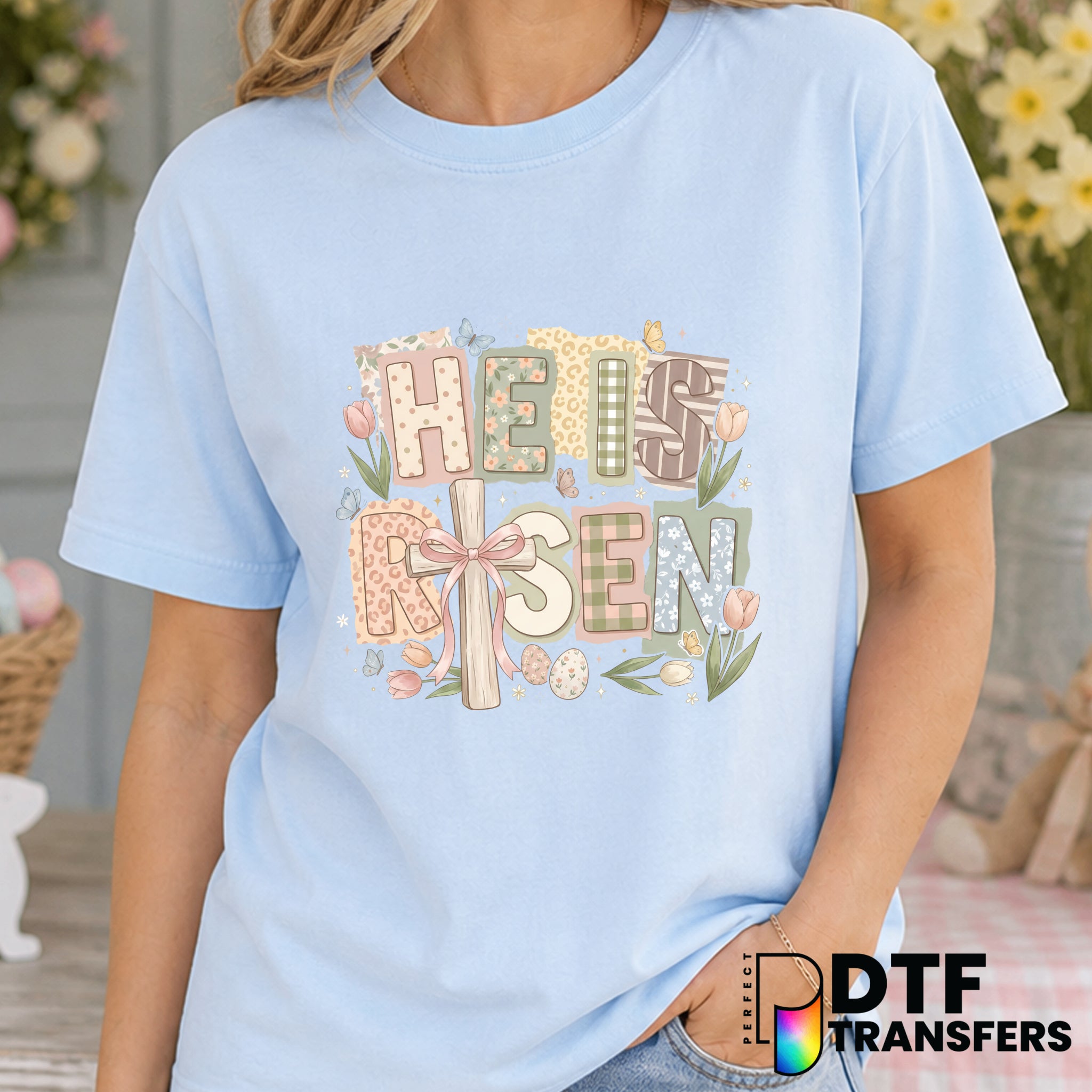 He is Risen – Easter DTF Transfer