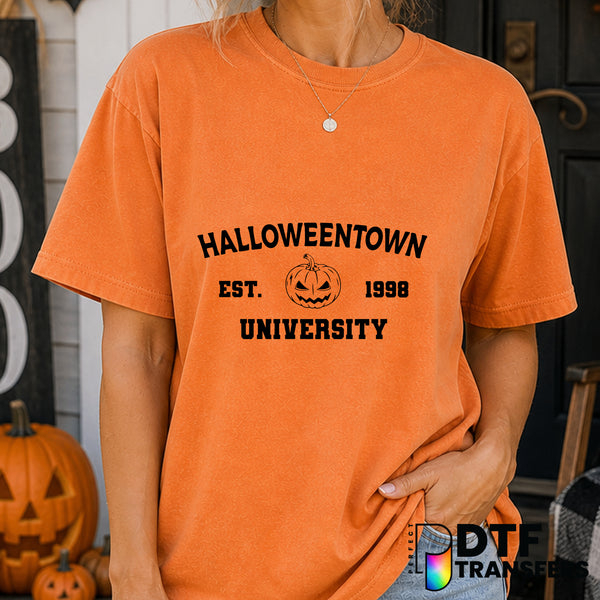 Halloweentown Varsity Pumpkin – Halloween DTF Transfer
