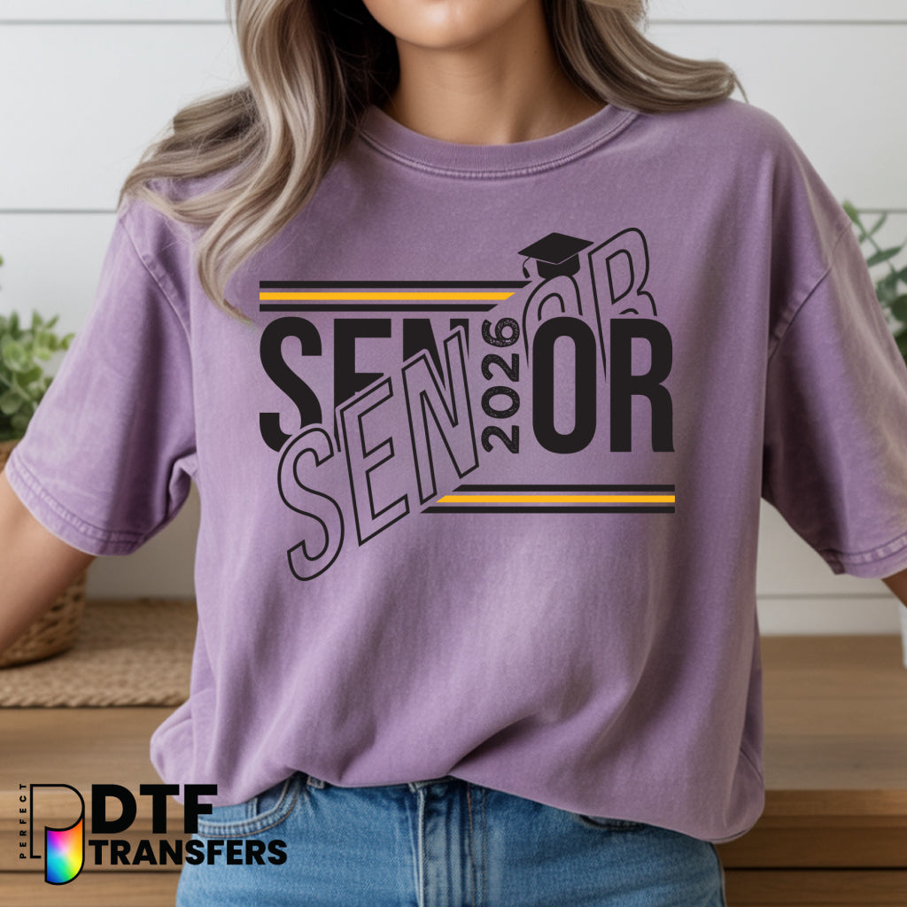 SENIOR 2026 – Graduation Cap & Diploma School DTF Transfer