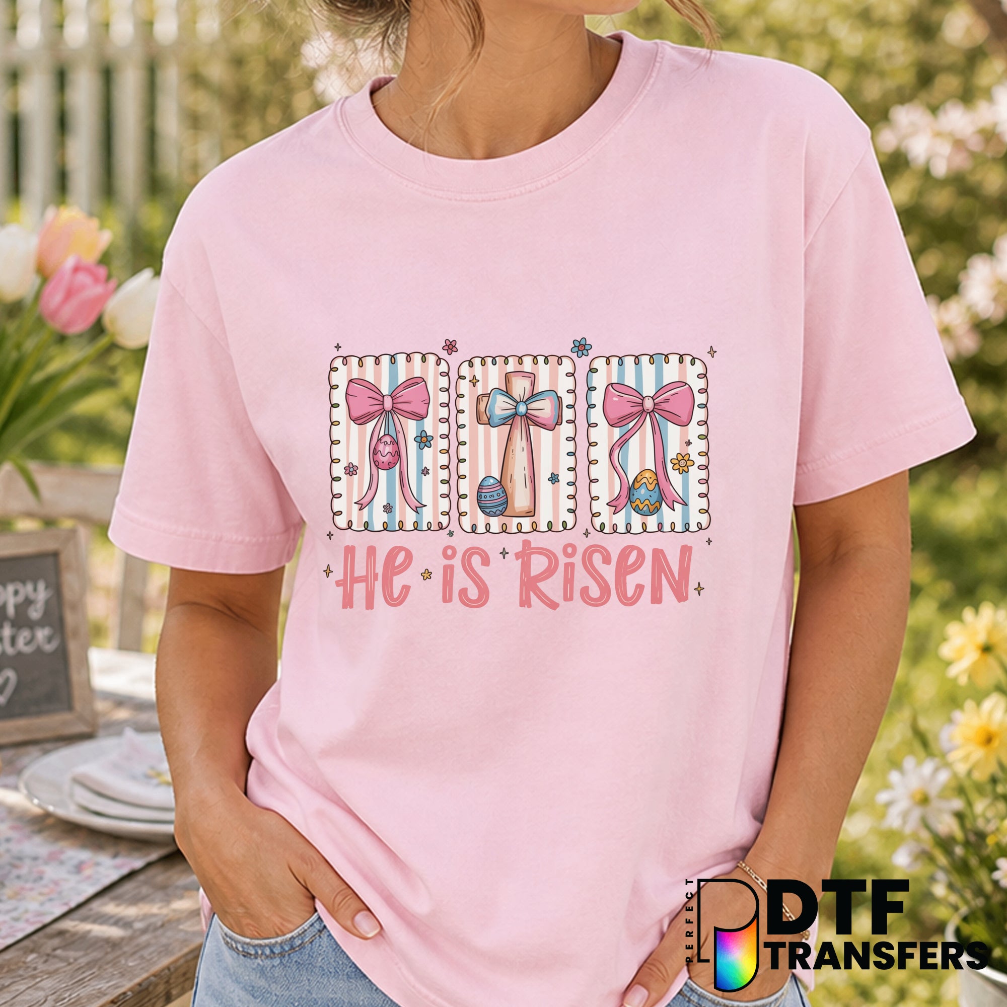 He Is Risen – Easter DTF Transfer