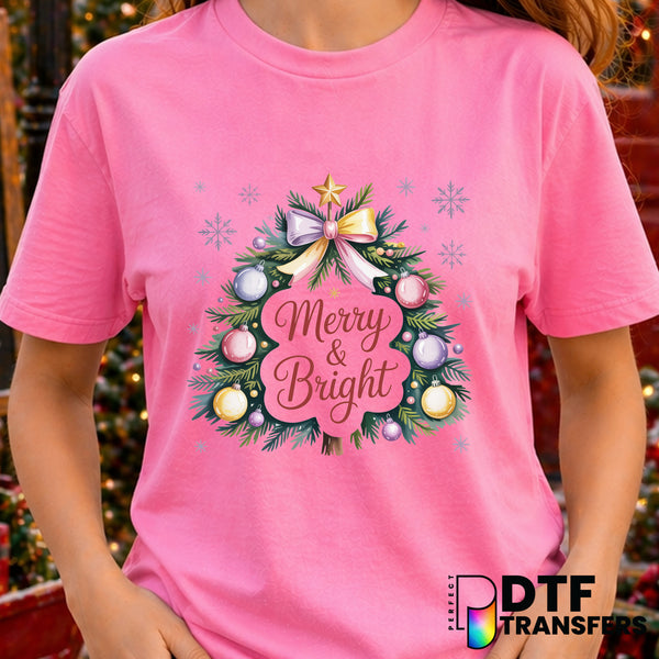 Merry and Bright – Christmas DTF Transfer