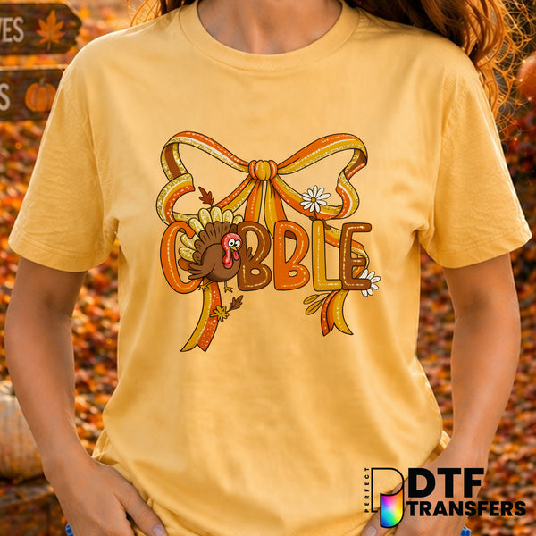 Gobble Til You Wobble – Thanksgiving DTF Transfer
