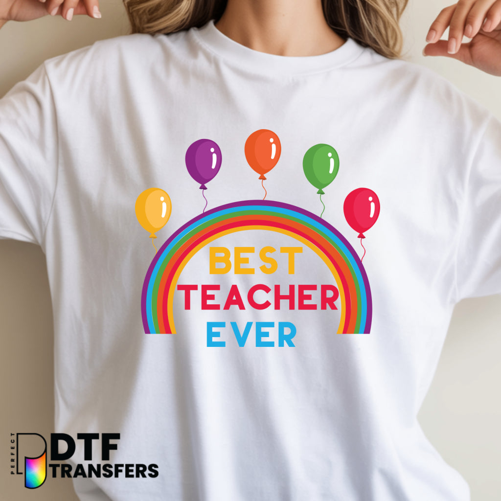 Best Teacher Ever Welcome Back to School – Teacher DTF Transfer