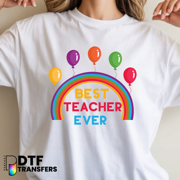 Best Teacher Ever Welcome Back to School – Teacher DTF Transfer