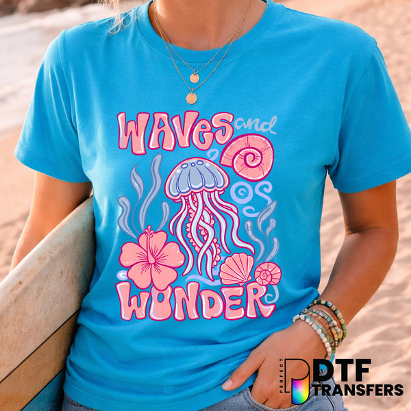 WAVES AND WONDER – Surfing DTF Transfer