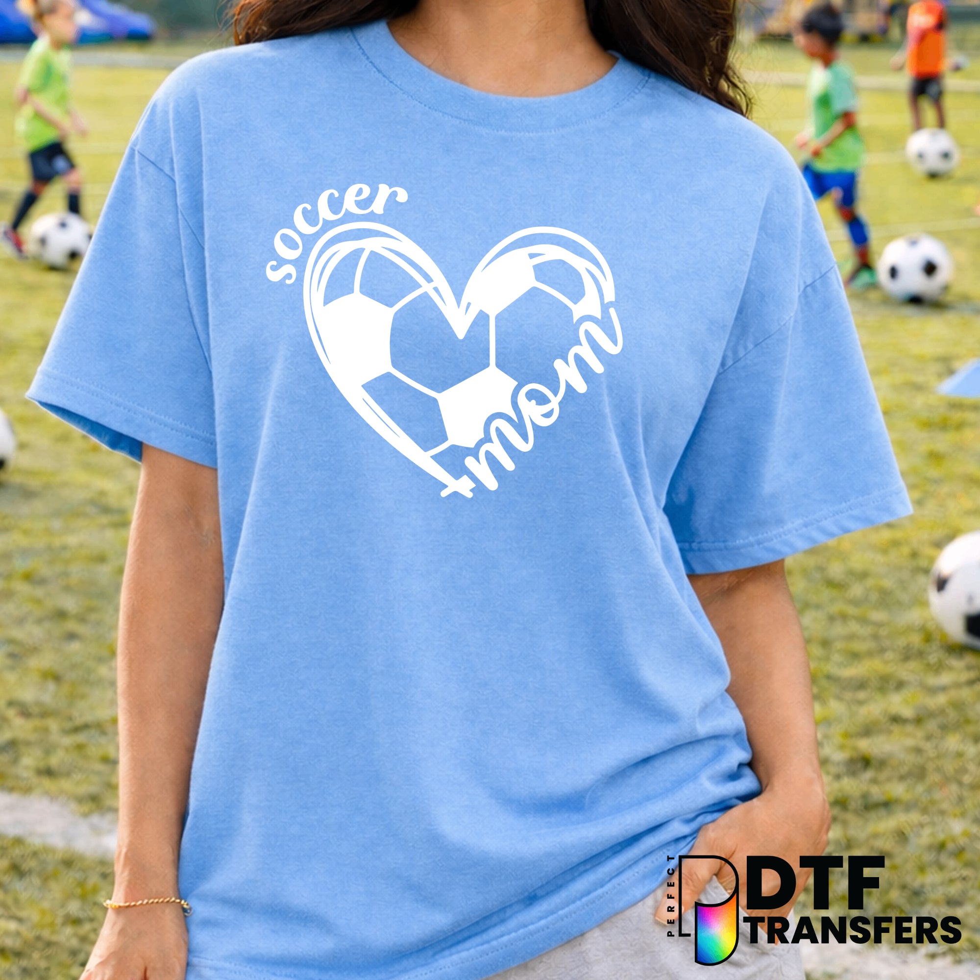 Soccer Mom Heart – Soccer DTF Transfer