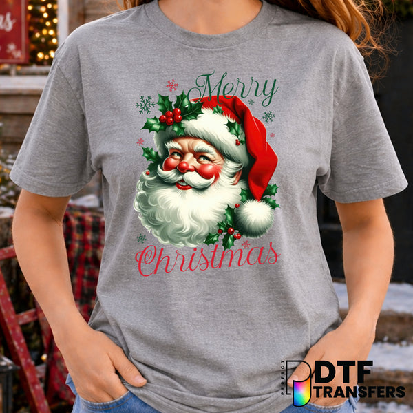 Merry Christmas Santa Script – Christmas DTF Transfer