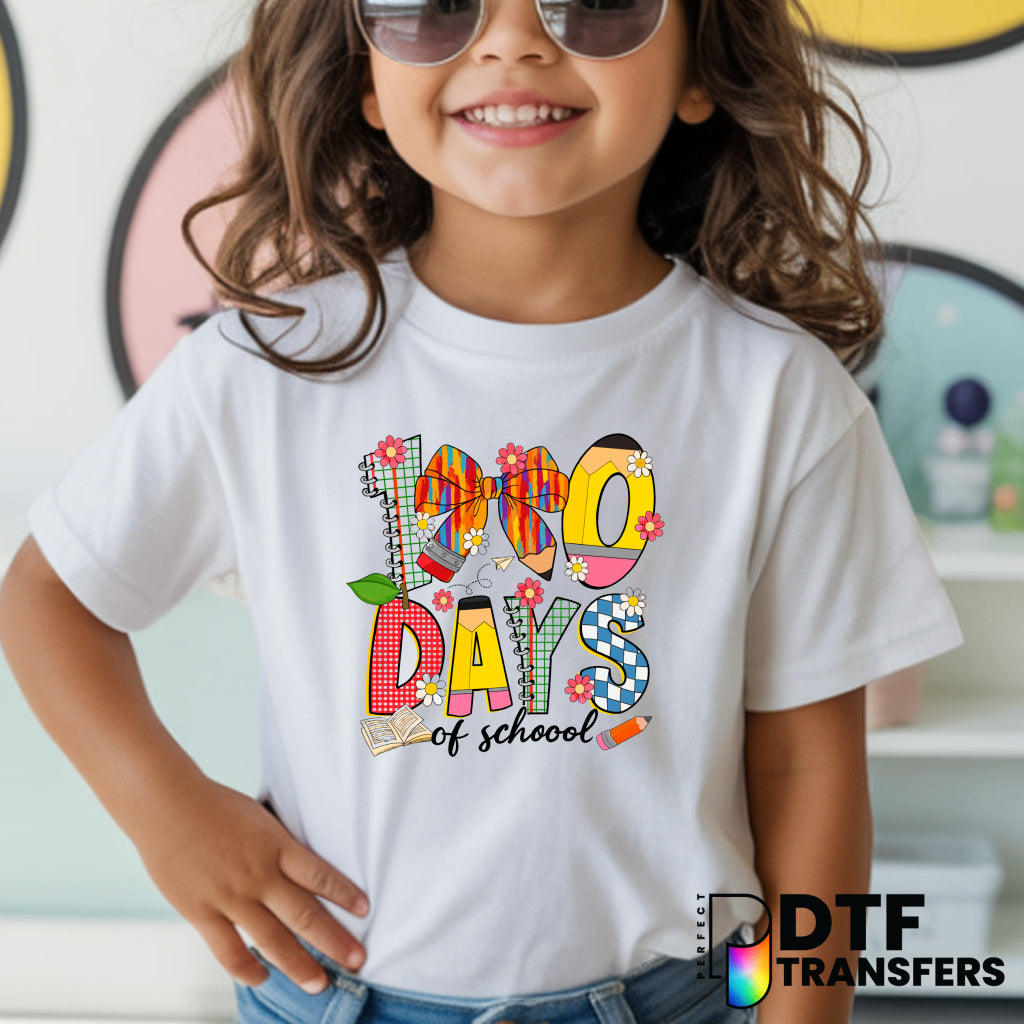 100 DAYS OF SCHOOL – Teacher DTF Transfer