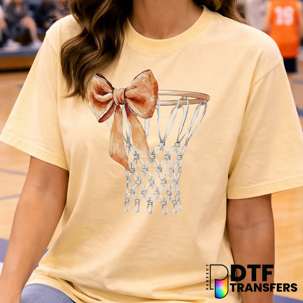 Coquette Basketball Net with Bow – DTF Transfer