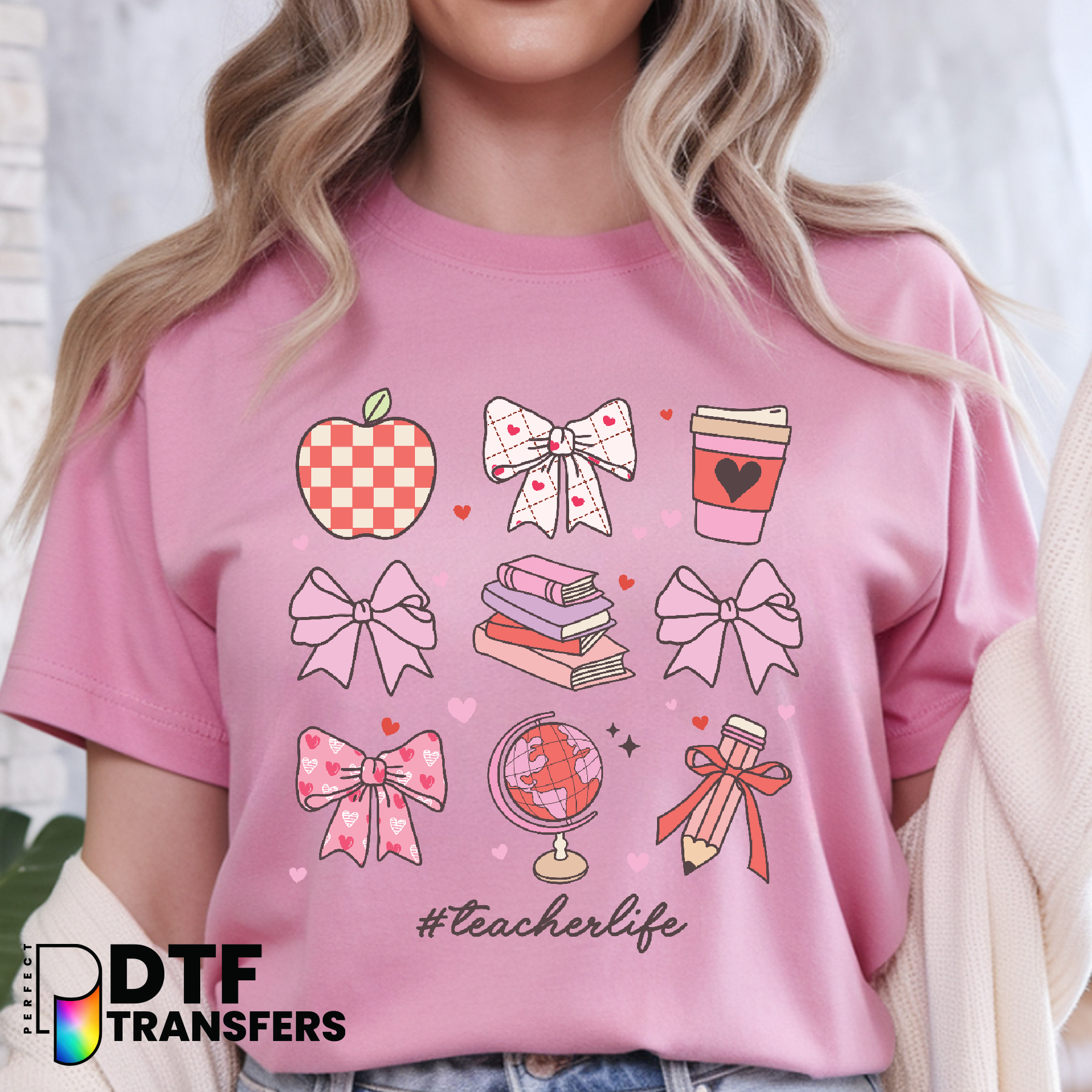 Valentines Teacher Life – Teacher DTF Transfer