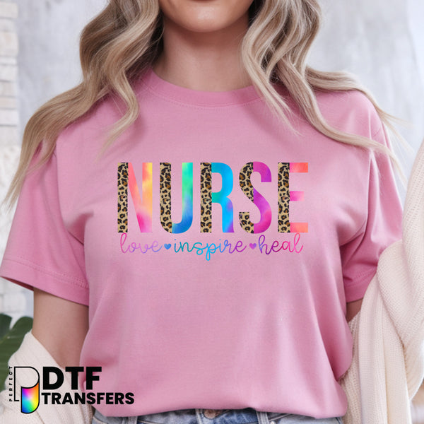 Love Inspire Heal Nurse School Nurse – School Nurse DTF Transfer