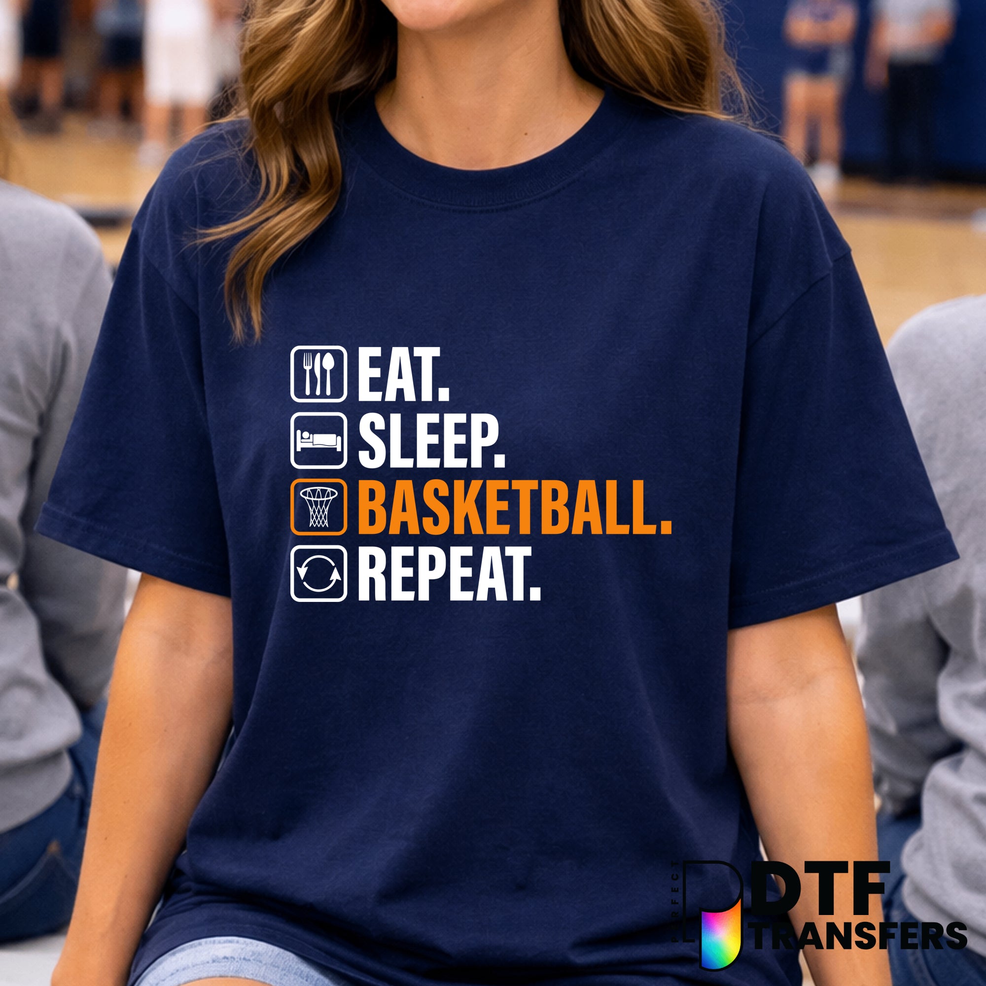 Eat Sleep Basketball Repeat – Basketball DTF Transfer
