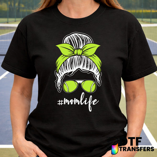 Tennis Mom Life Messy Bun – Tennis DTF Transfer