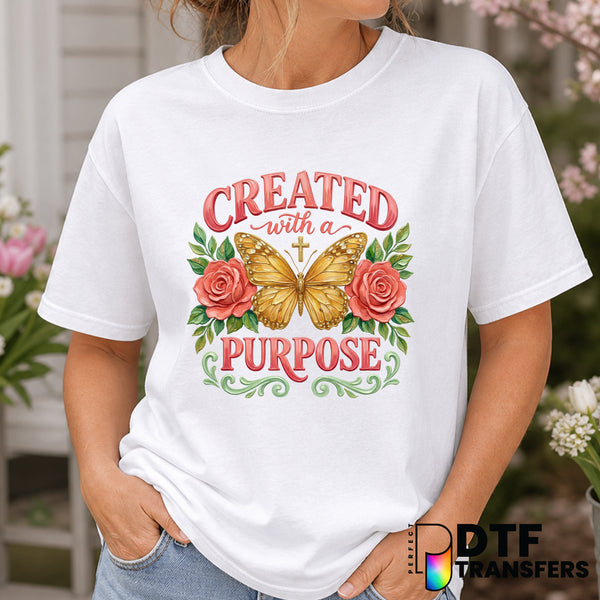 Created With Purpose – Easter DTF Transfer