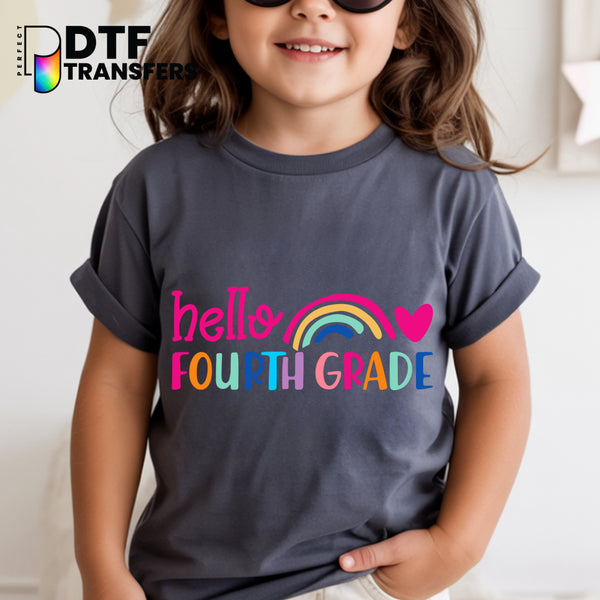 Hello Fourth Grade – Teacher DTF Transfer
