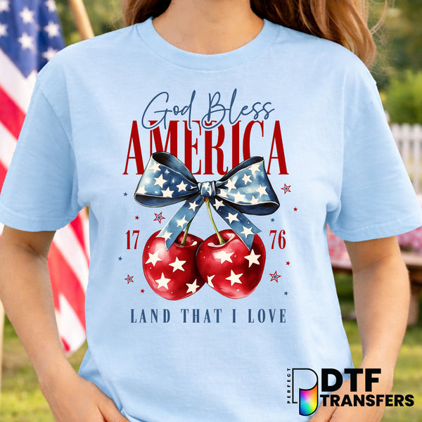 God Bless America 1776 Land That I Love – Fourth of July DTF Transfer