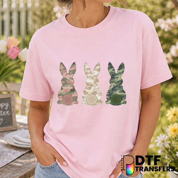 Camouflage Easter Bunny – Easter DTF Transfer