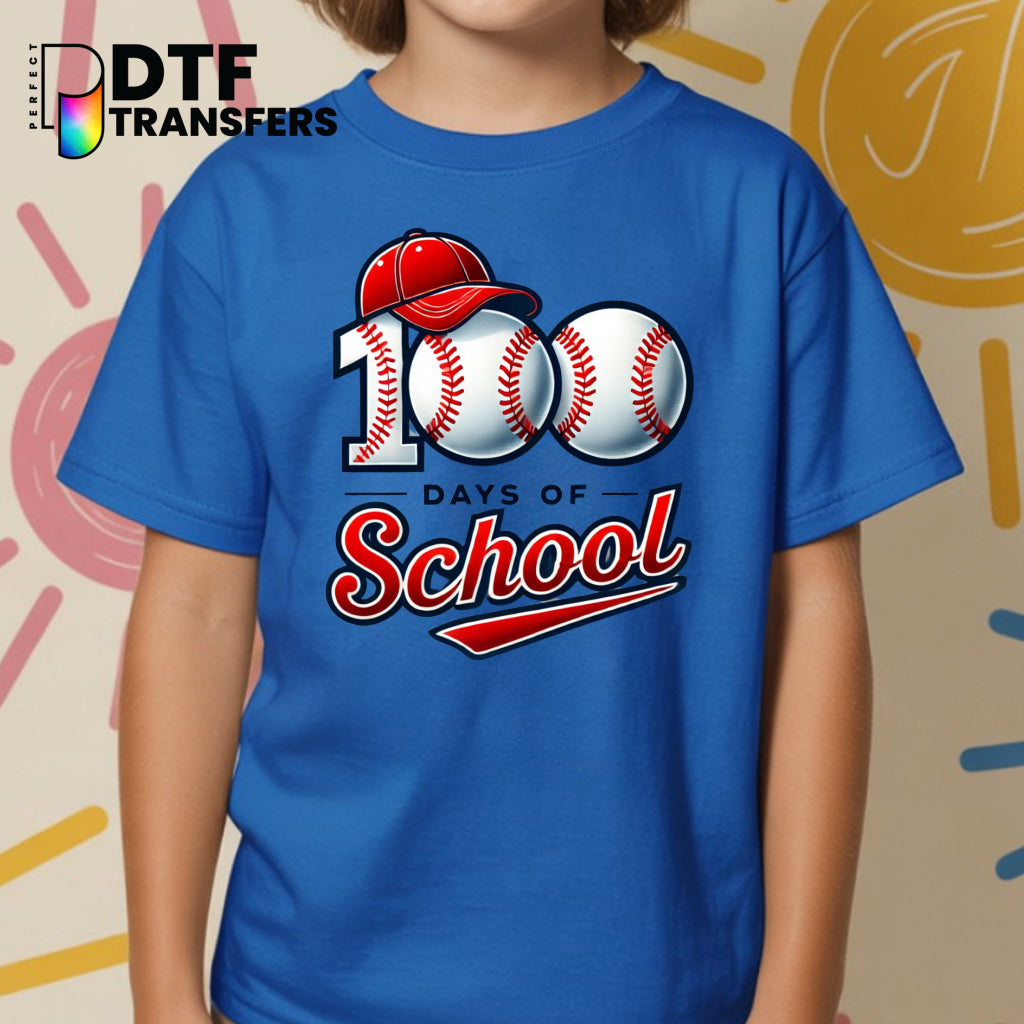 100 Days Baseball – Teacher DTF Transfer