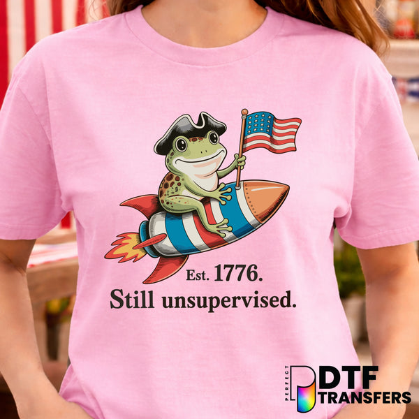 Still Unsupervised – Fourth of July DTF Transfer