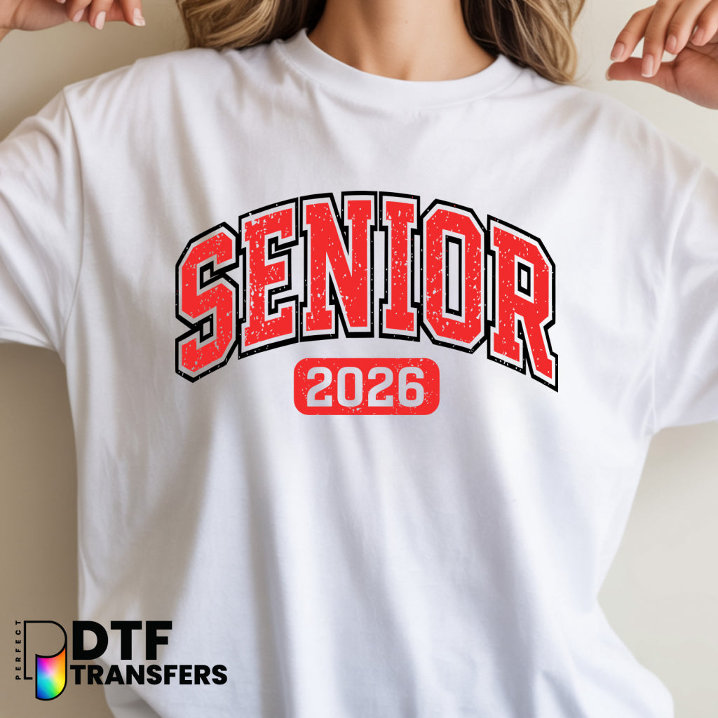 CLASS OF 2026 SENIOR RED – Teacher DTF Transfer
