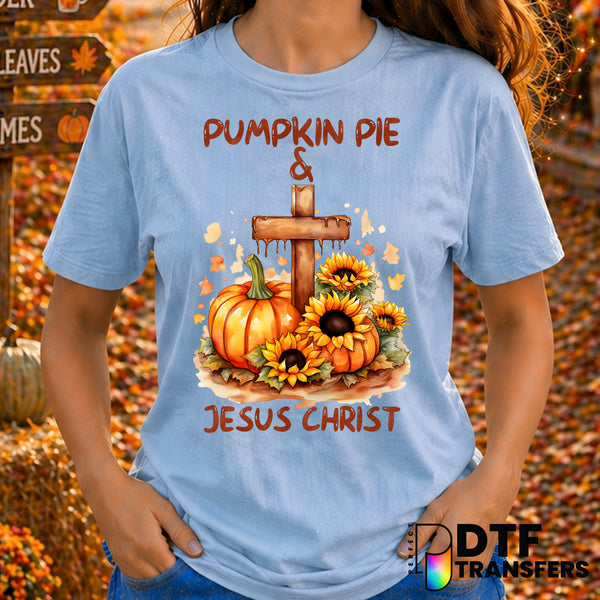 Pumpkin Pie & Jesus Christ – Thanksgiving DTF Transfer