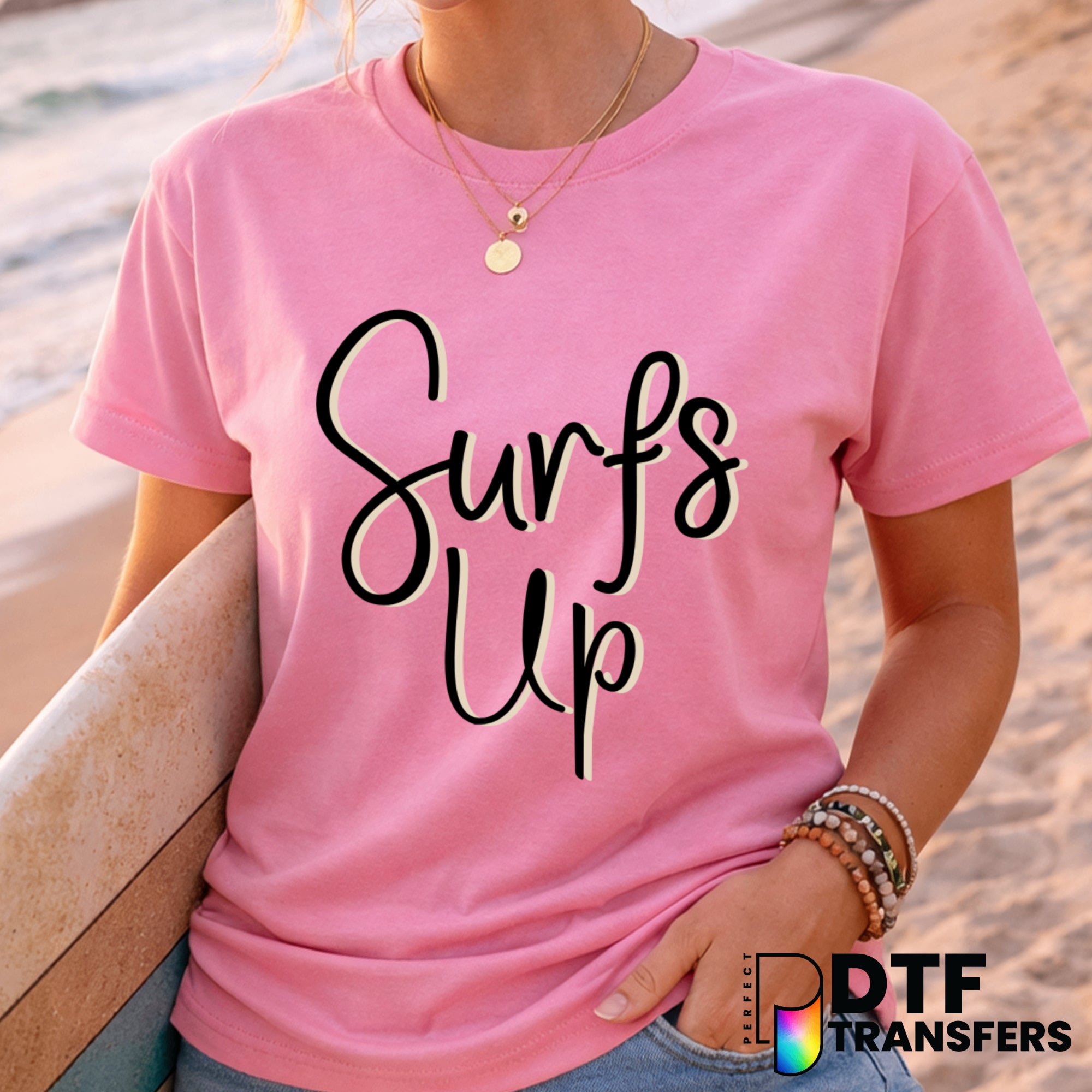 Surf's Up – Surfing DTF Transfer