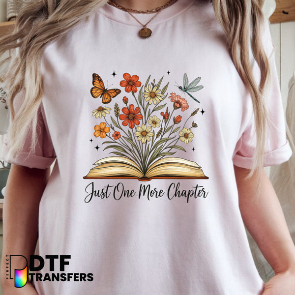 Just One More Chapter Books & Butterflies – Teacher DTF Transfer