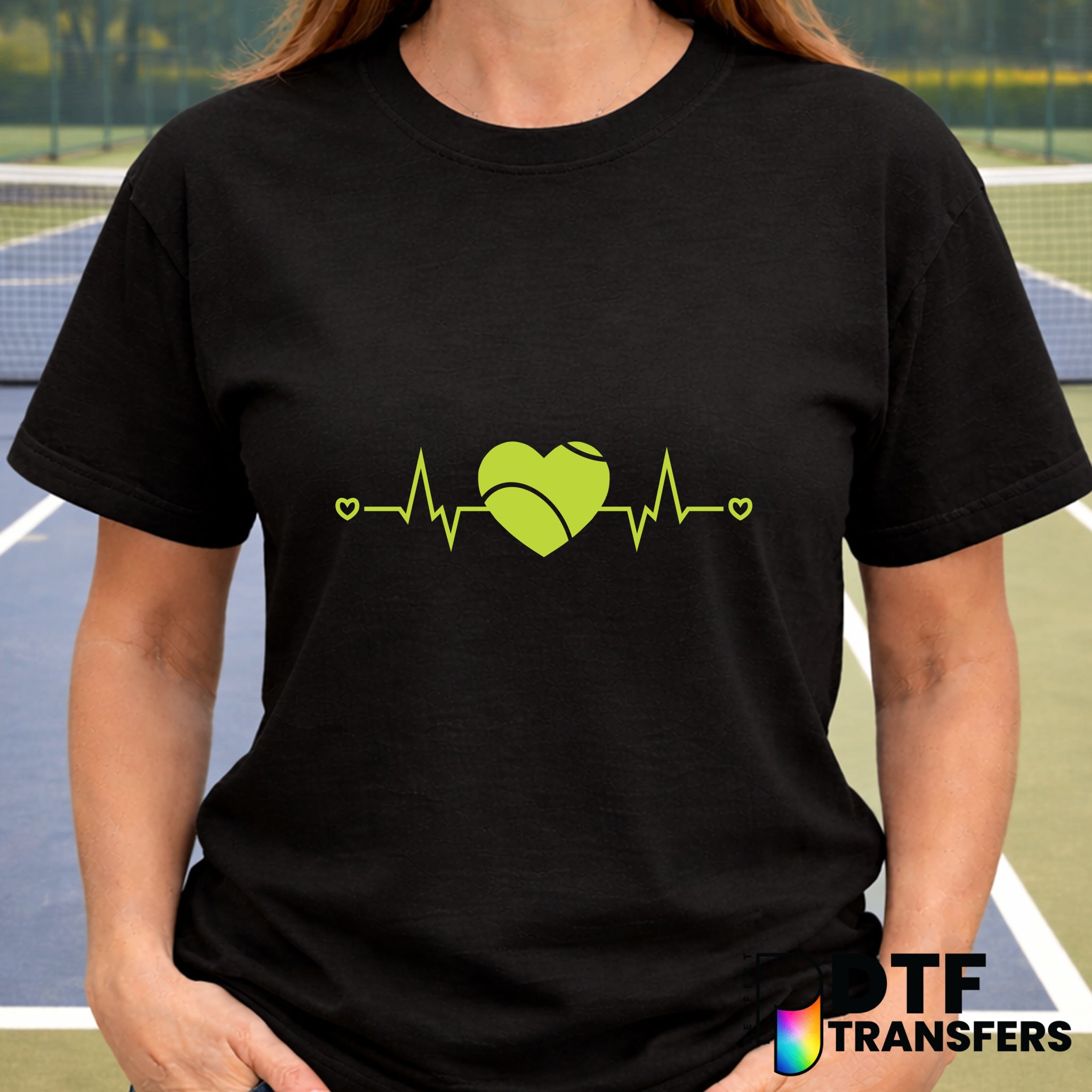 Tennis Heartbeat – Tennis DTF Transfer