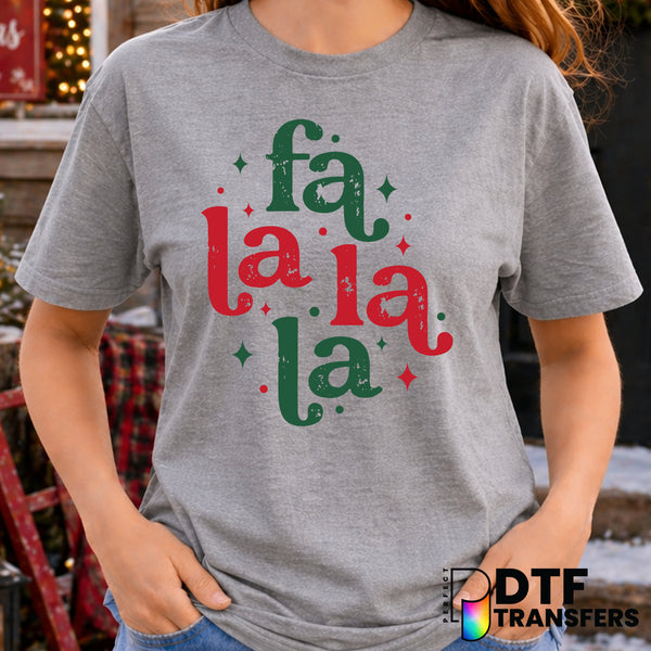 Fa La La La – Christmas DTF Transfer