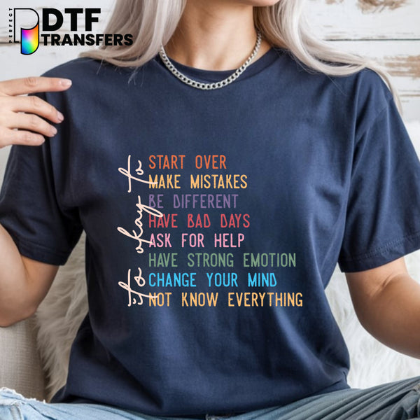 It's Okay to Make Mistakes – Special Education DTF Transfer