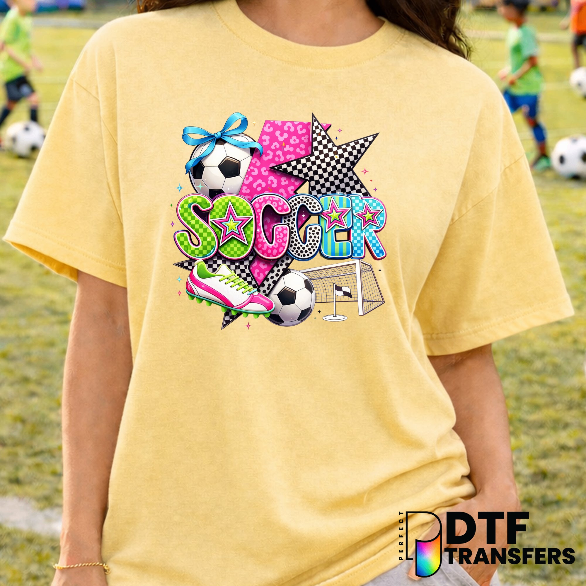 SOCCER MOM – Soccer DTF Transfer