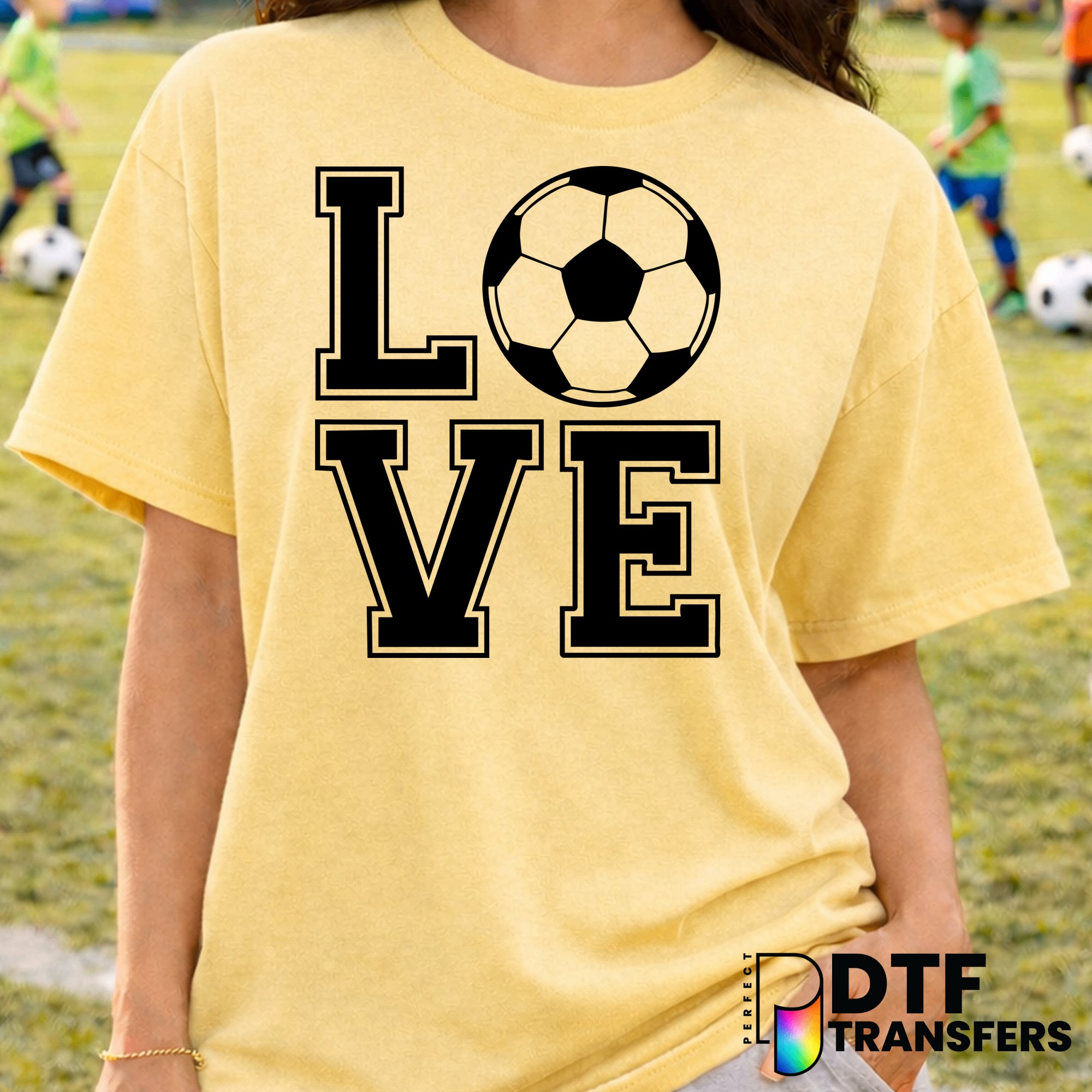 LOVE Soccer Ball – Soccer DTF Transfer
