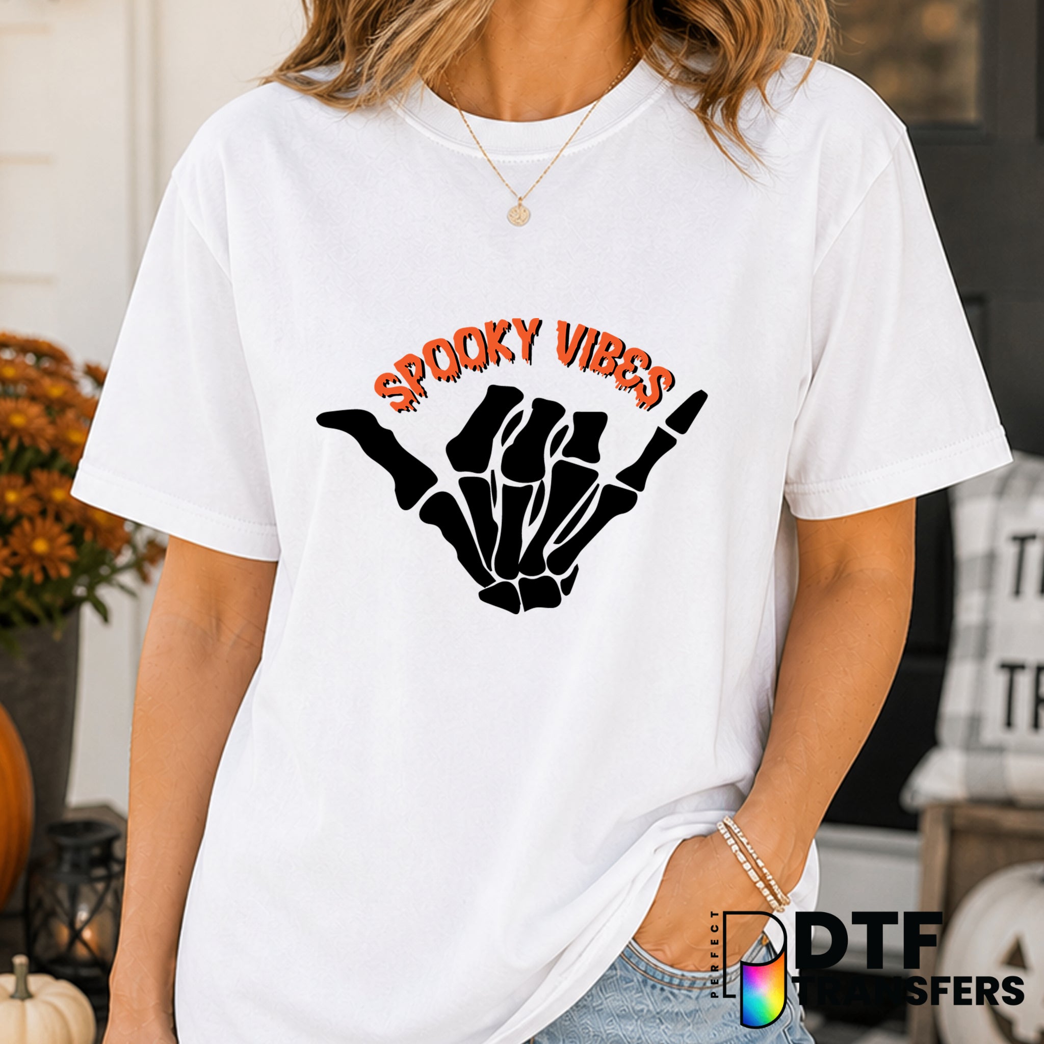 Spooky Vibes Hang Loose – Halloween DTF Transfer