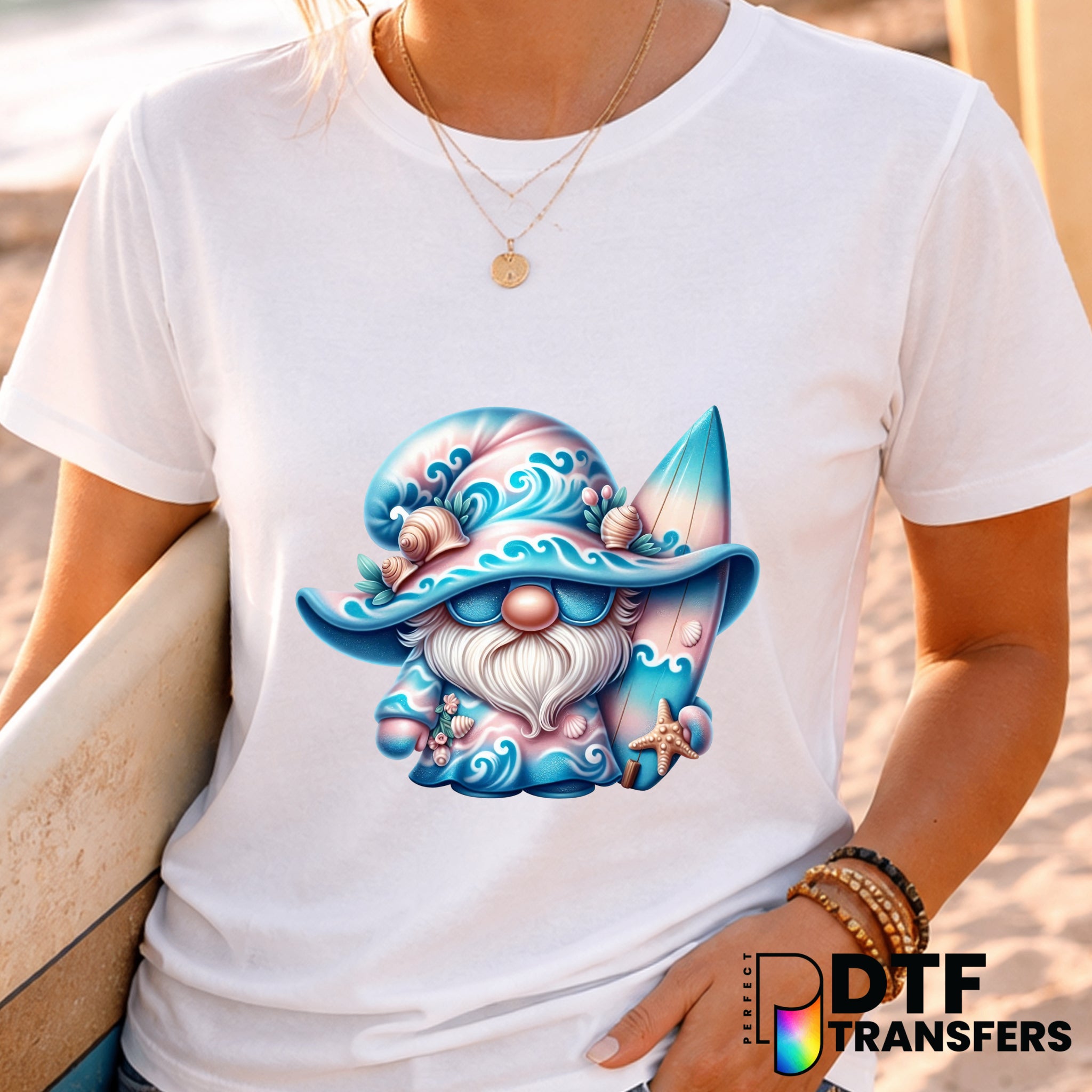 Surfer Gnome – Surfing DTF Transfer