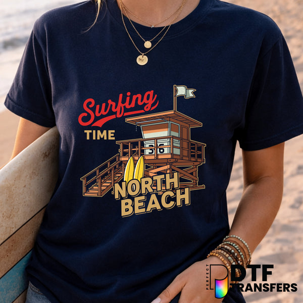 SURFING TIME NORTH BEACH LIFEGUARD HOUSE – Surfing DTF Transfer