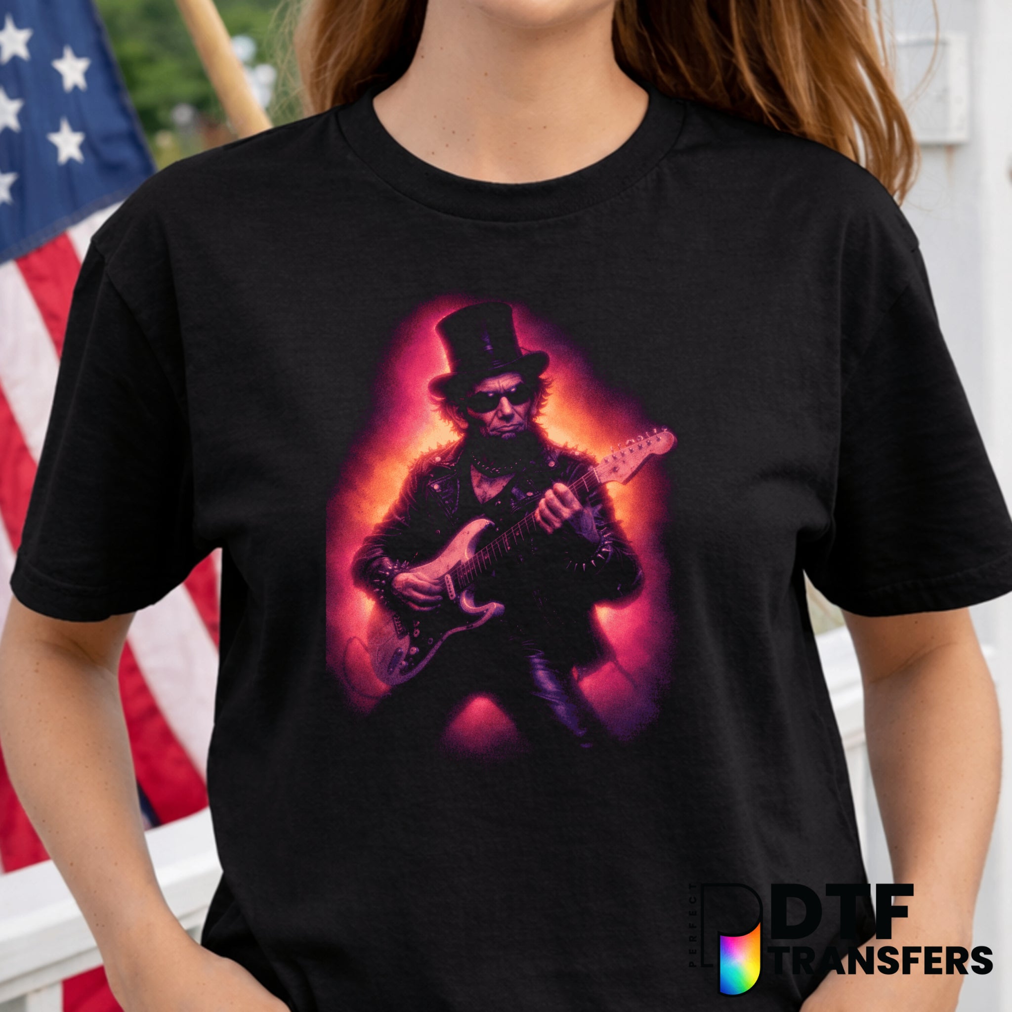 Abraham Lincoln Rockin' Since 1776 – Fourth of July DTF Transfer