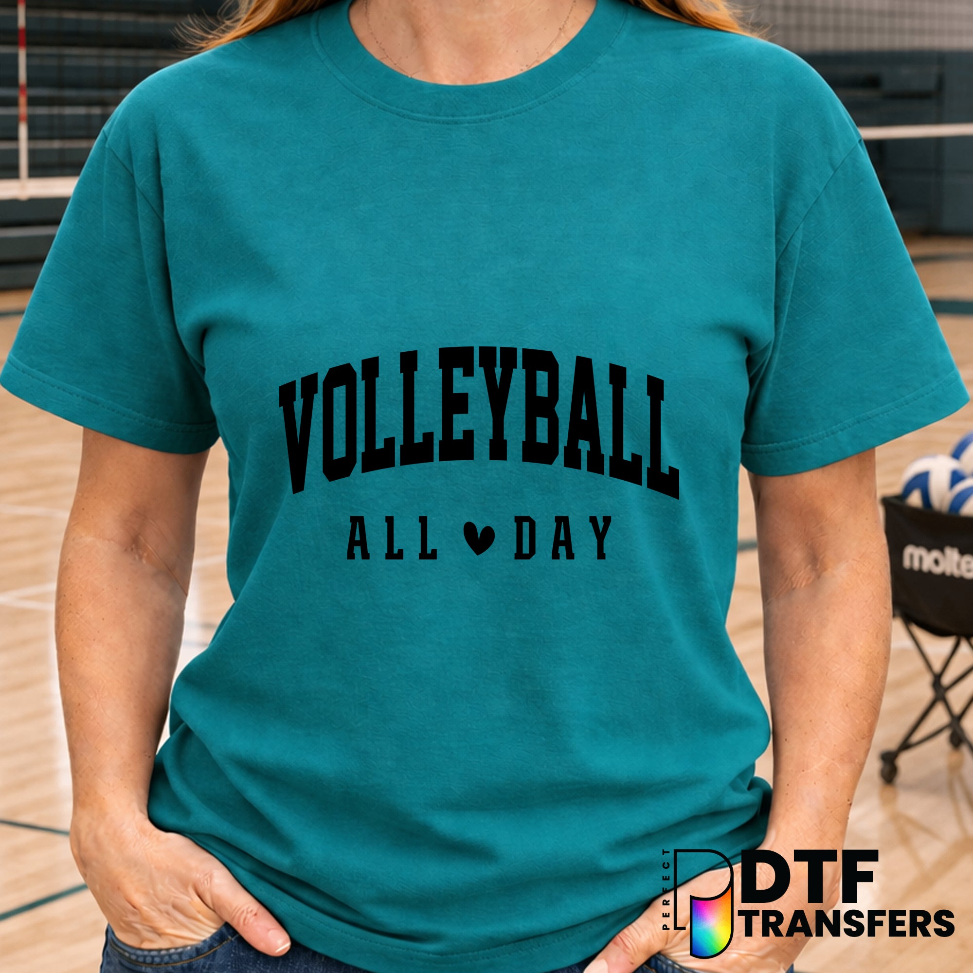 Volleyball All Day – Volleyball DTF Transfer