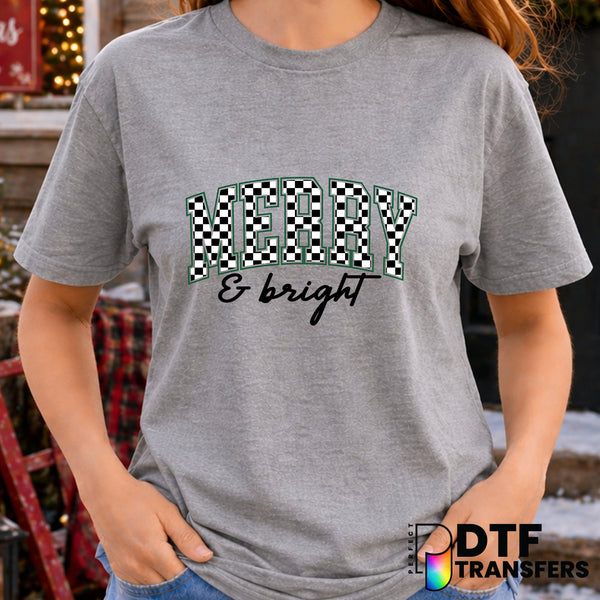 Merry and Bright – Christmas DTF Transfer