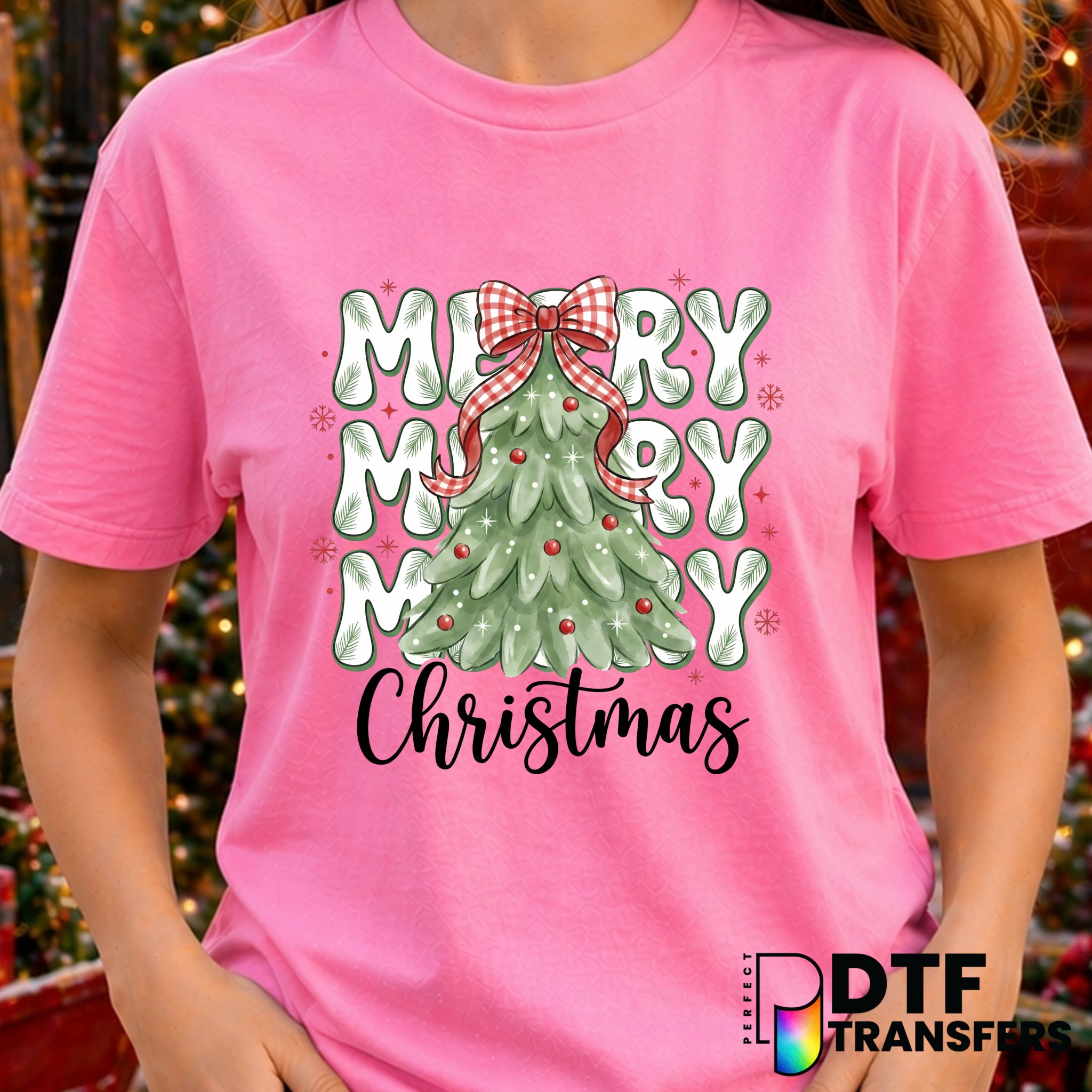 Merry Christmas – Christmas DTF Transfer